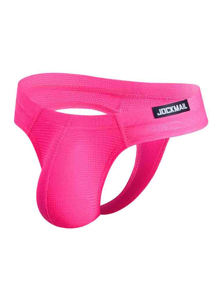 Men's Solid Color Mesh Bikini Briefs