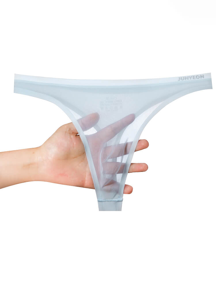 Men's Sexy Sheer Breathable Solid-Color Thong