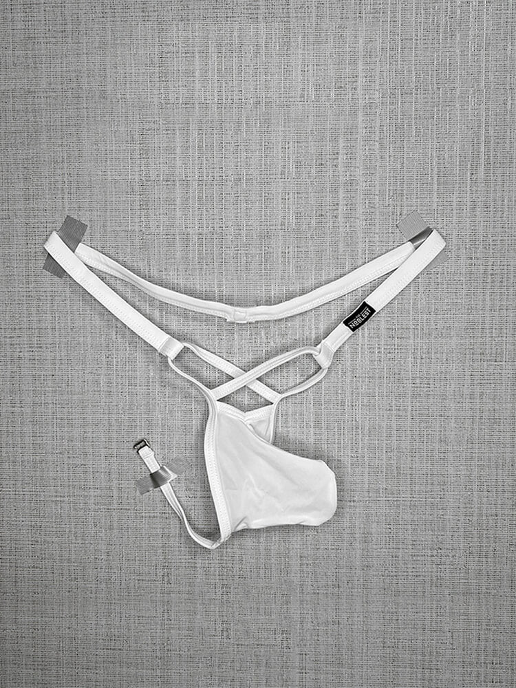 Men's Elastic Pouch Back Strap Detachable Thong