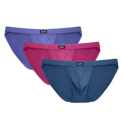 3 Pack RIBBED Tanga Briefs