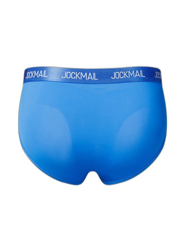 2 Pack Men's Sporty Letter Print Supportive Low-Rise Ice Silk Skin-Friendly Bikini