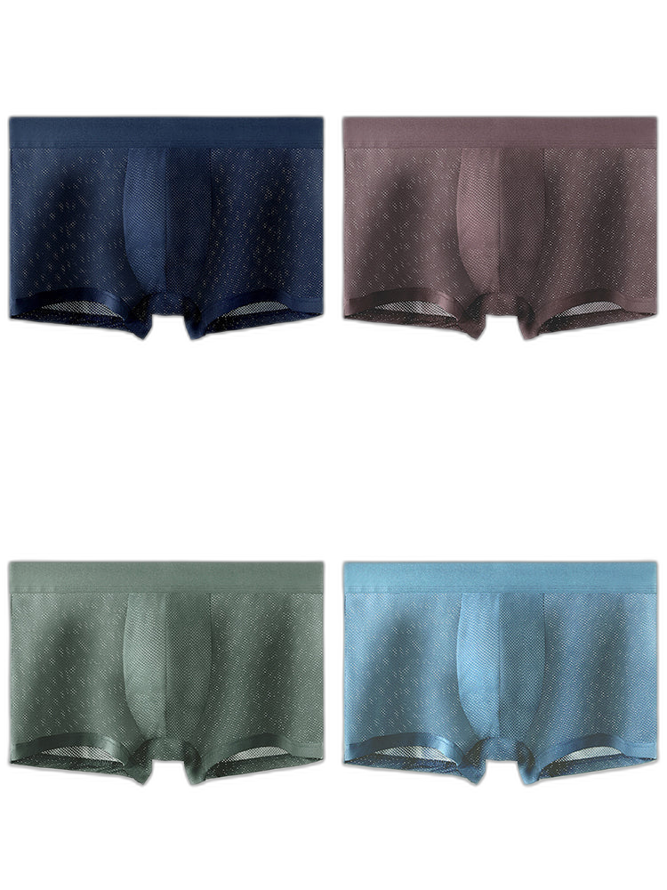 4 Pack Men's Thin Ultra Breathable Mesh Trunks