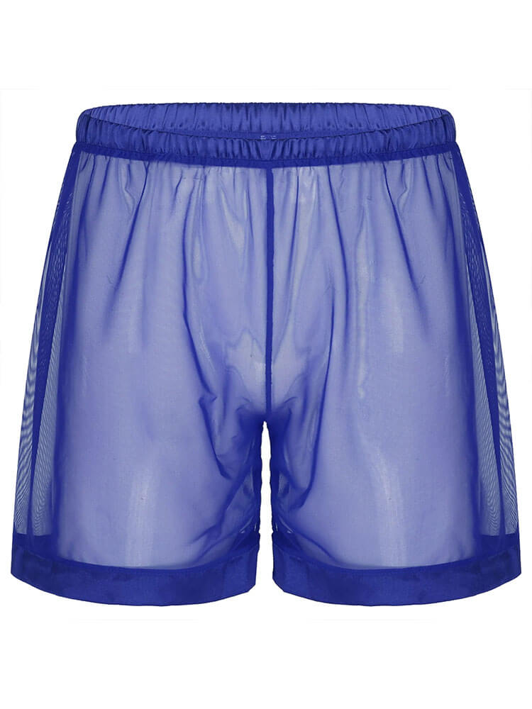 Men's Solid-Color Sexy Sheer Mesh Shorts