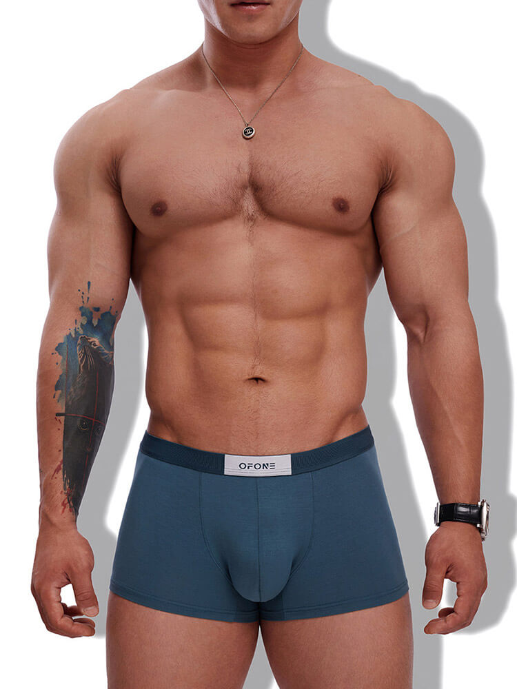 Men's Dopamine Candy Color Elastic Trunks