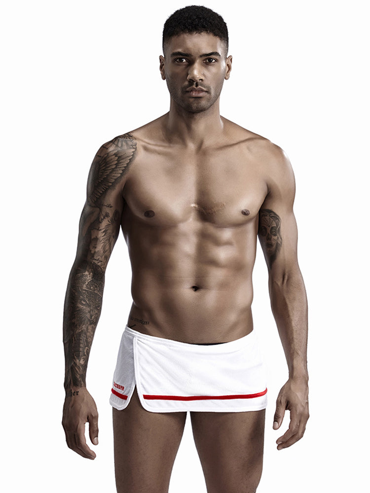 Men's Stylish Homewear Cotton Toweling Side Slit Shorts