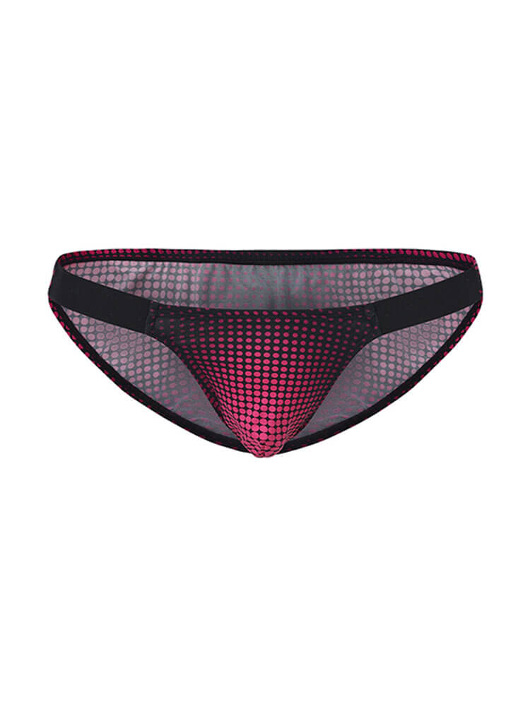 Men's Low-Rise Gradient Polka-Dot Print Briefs