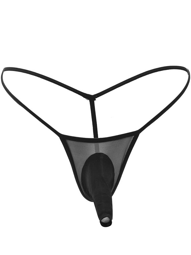 Men's Elephant Nose Thin Transparent Thong