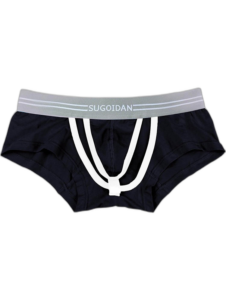 3 Pack Men’s Sexy Cutout Trunks with Lift-up Pouch