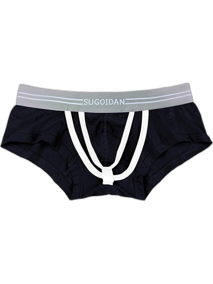 3 Pack Men’s Sexy Cutout Trunks with Lift-up Pouch