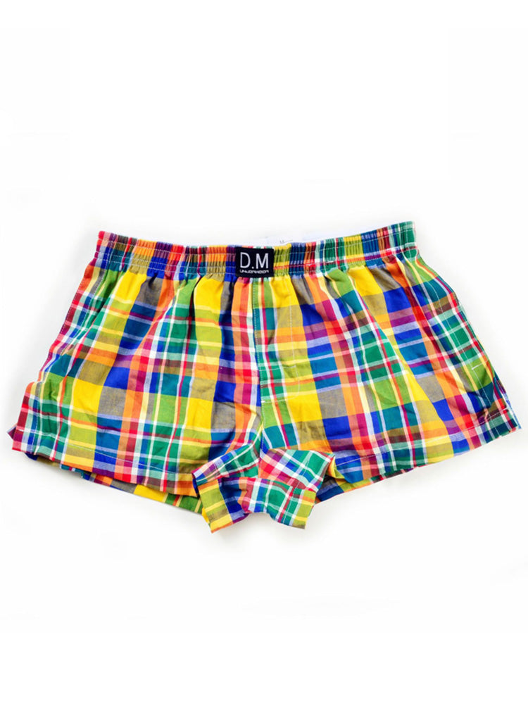 D.M Men's Fashion Low Waist Striped Cotton Home Shorts