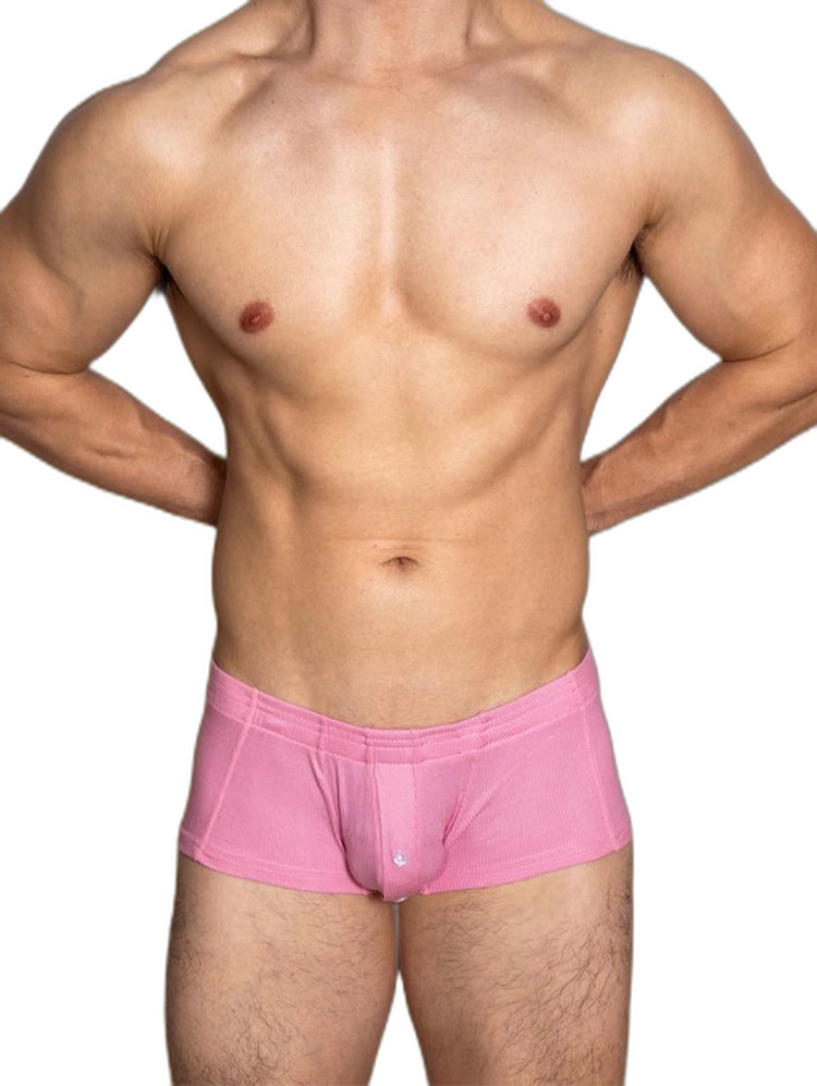 2-pack Men's Solid Color Comfortable Button-down Trunks