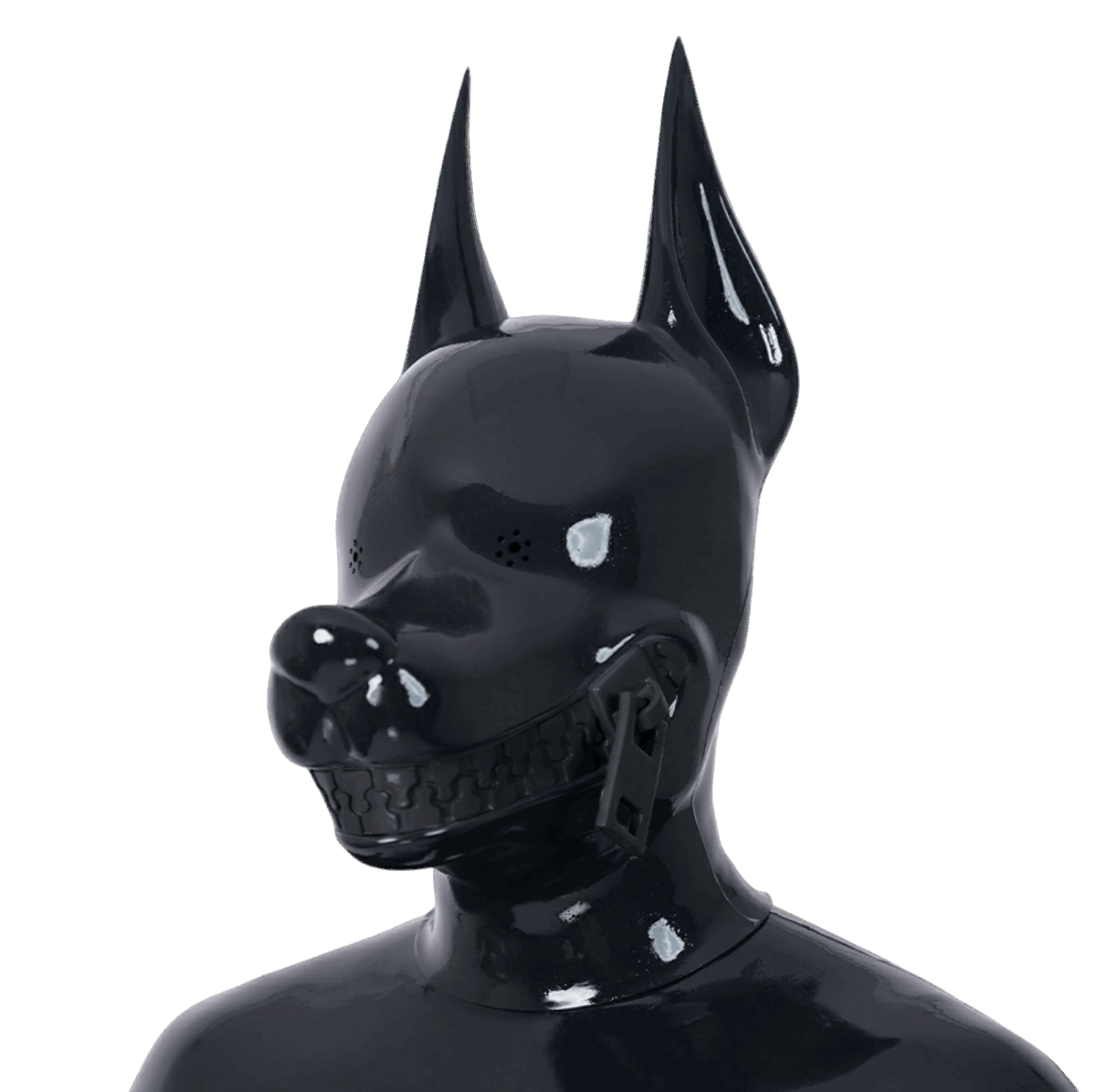 Furrjoi Zipper Dog Hood Black Perforated Eyes