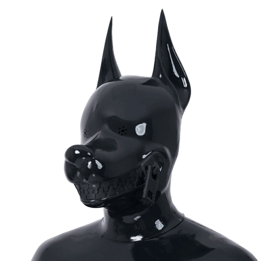 Furrjoi Zipper Dog Hood Black Perforated Eyes
