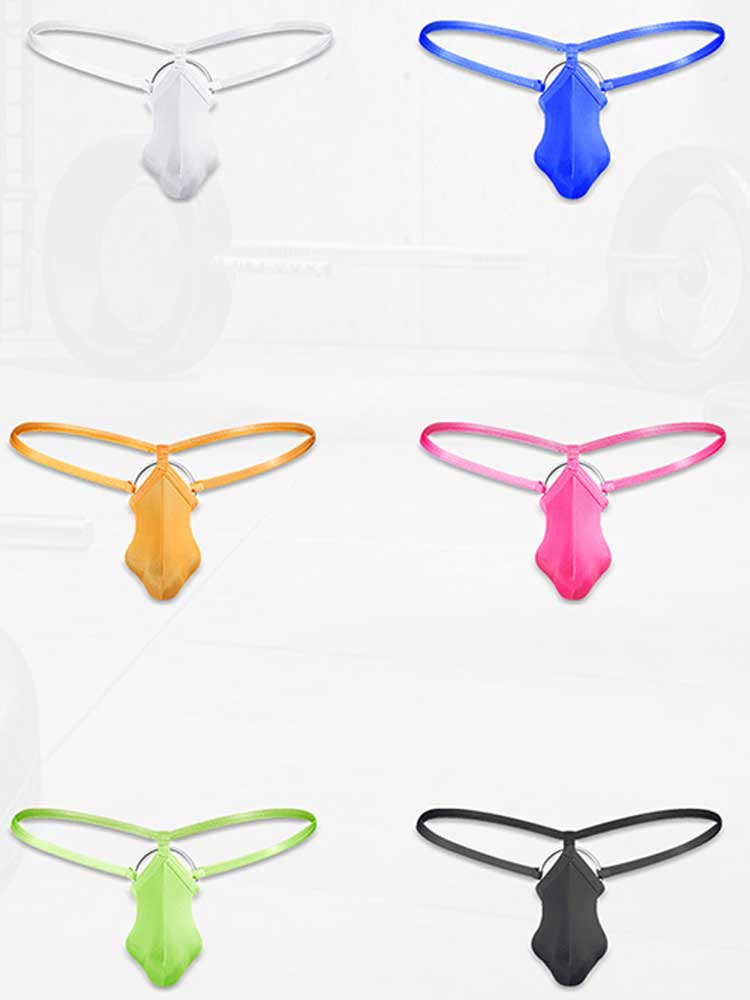 Men's Sexy Strappy O-Ring Elephant Pouch Thong
