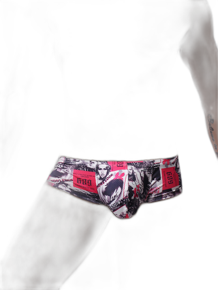 4 Pack Men's U-Pouch Low-Rise Moisture-Wicking Trunks