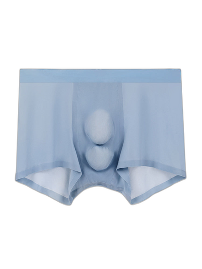 Men's Dual-Convex Gusset Comfy Waistband Ice Silk Trunks