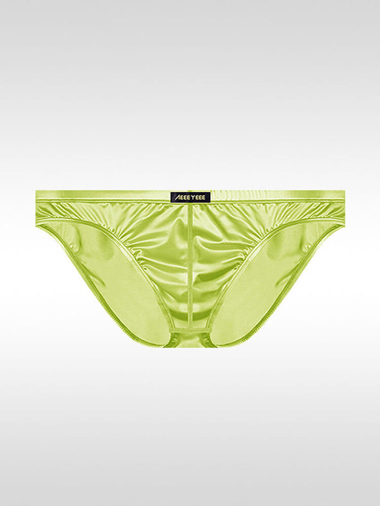 Men's Sexy Silky Thin Breathable Satin Low-Rise Briefs