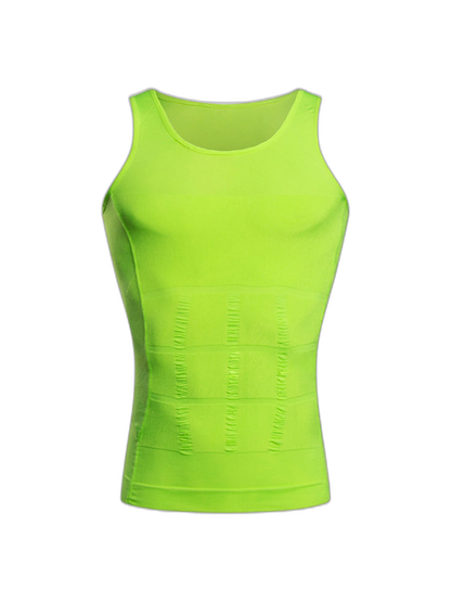 Mens Waist Body Shaper Vest T-Shirt Tank Tops