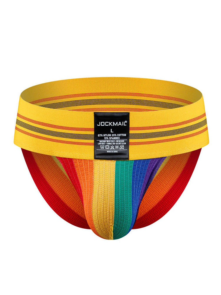 Men's Rainbow Stripes Pride Brief