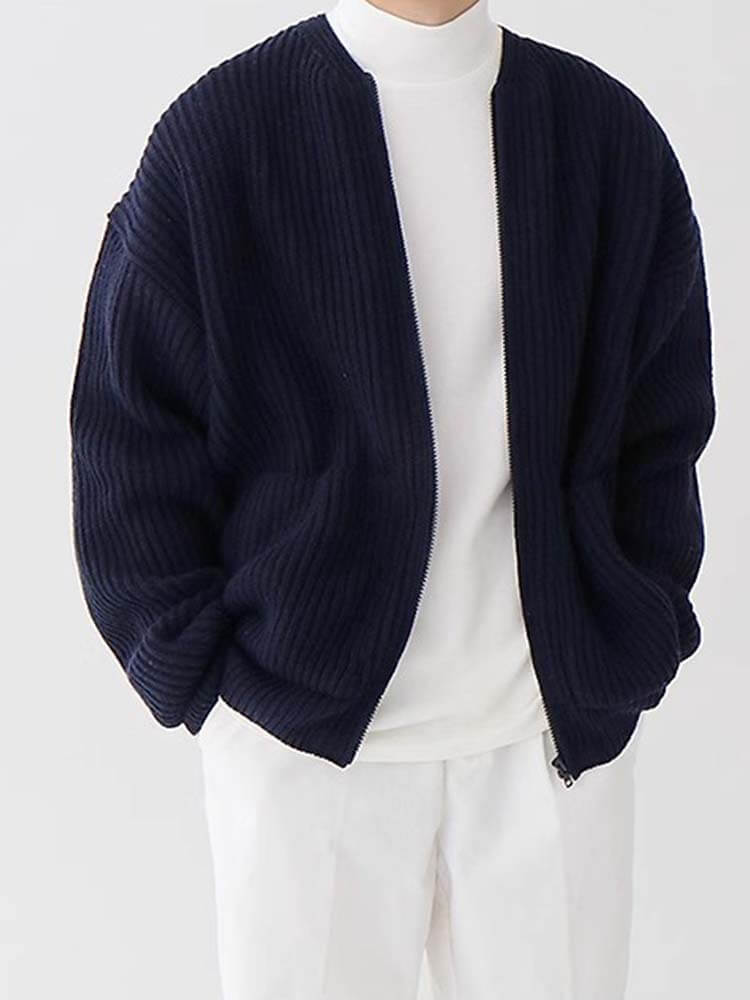 Men's Slim Solid Long Sleeve Sweater Cardigan