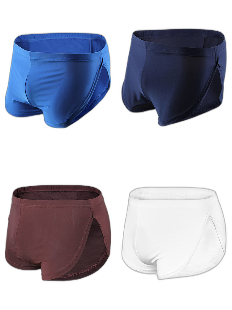4 Pack Men’s Sexy High Vent Boxer Shorts