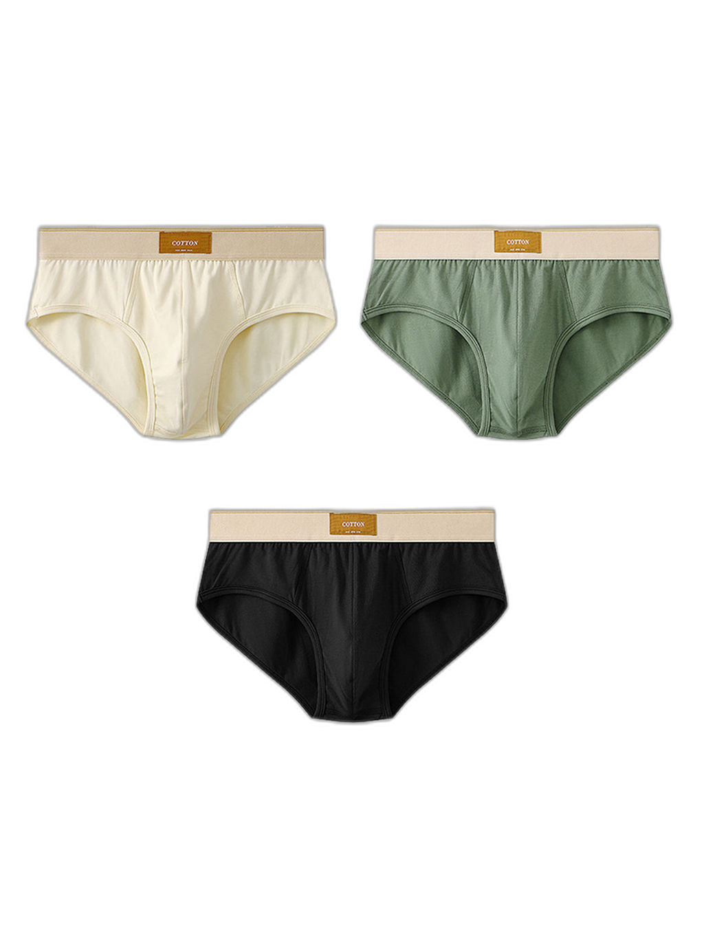3 Pack Men’ Breathable Stretch-Cotton Briefs