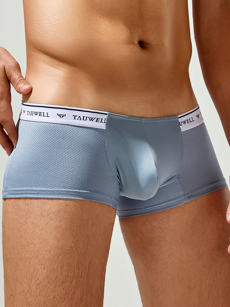 2 Pack Men's Sexy Comfortable Breathable Solid Color Trunks