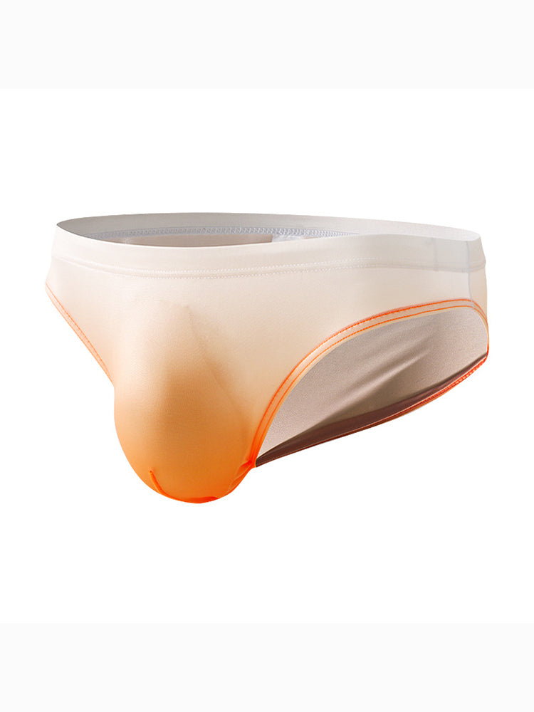 3 Pack Men's Sensual Silk-Like Loose Gradient Color Bikini