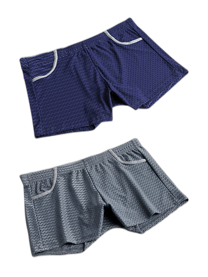 2 Pack Loose Home Underwear Breathable Mesh Shorts