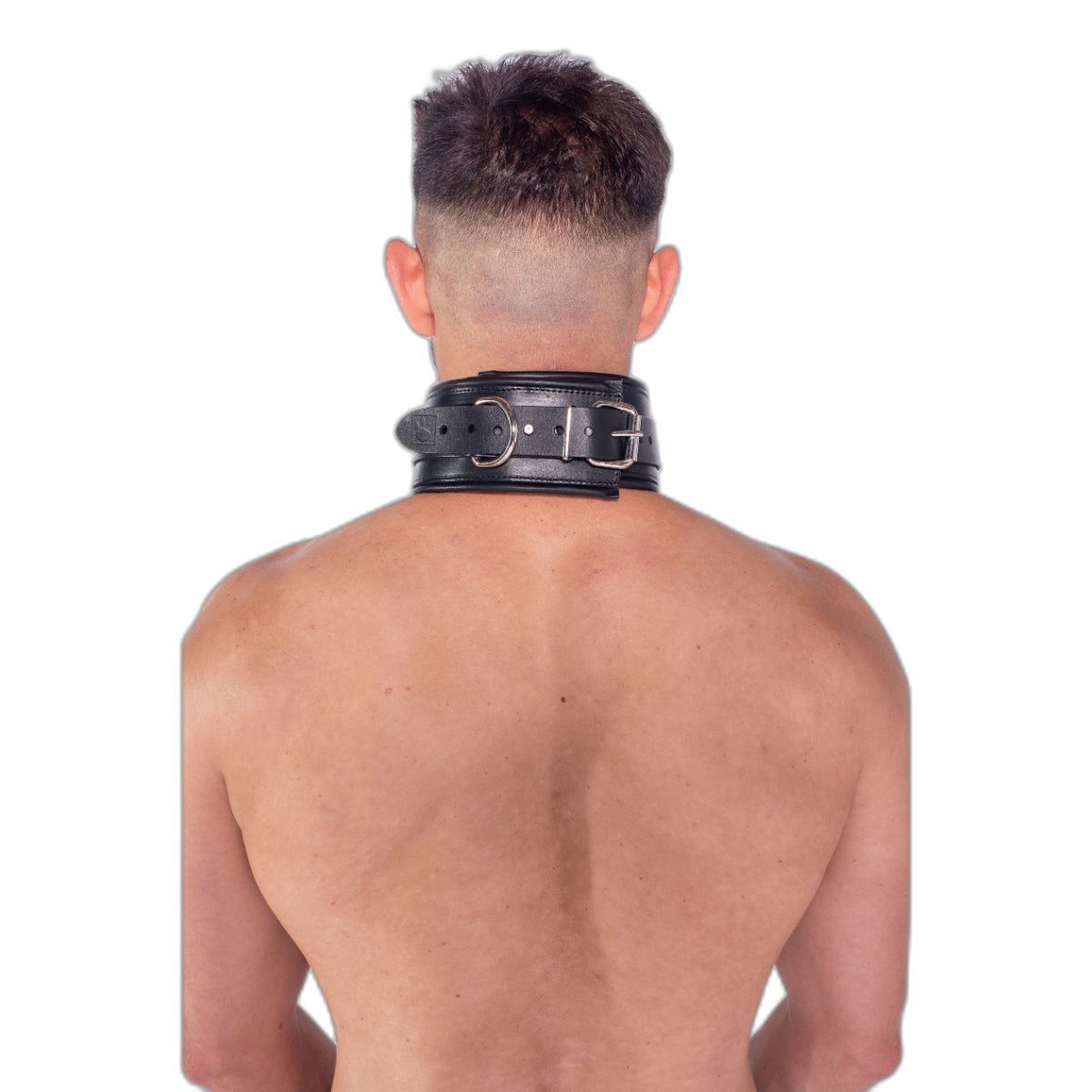 Prowler RED Leather Lockable Collar Black