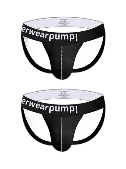 2 Pack Men's Trendy Breathable Sexy Cotton Jockstrap