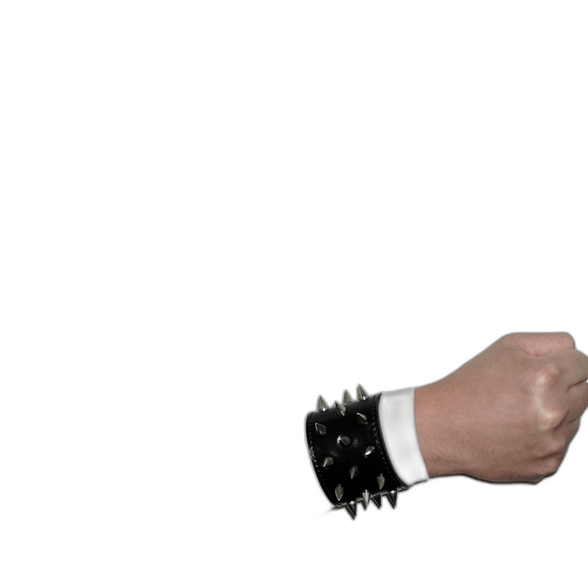 Tumbled Leather Spike Band