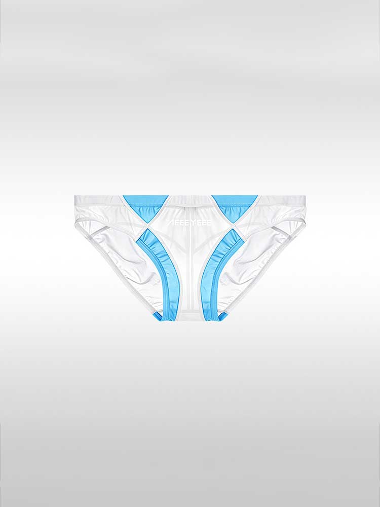 Men's Sexy Sheer Colorblock Stretch Thin Briefs