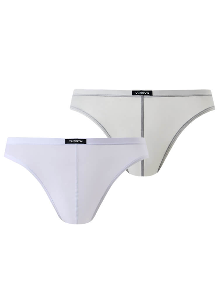 Men's Solid Color Sexy Transparent Thin Briefs