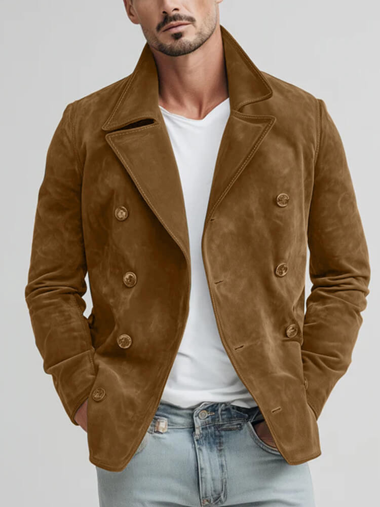 Men's Casual Vintage Lapel Jacket Coat