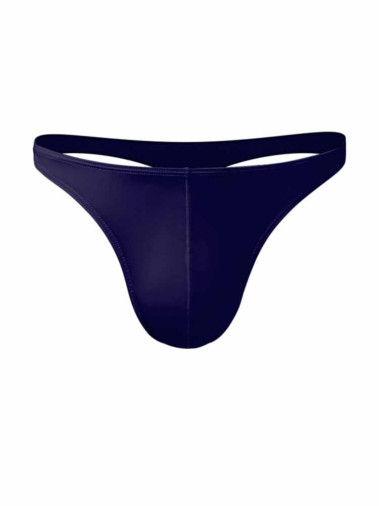 Men's Low Waist Solid Color Ice Silk Thin Thong
