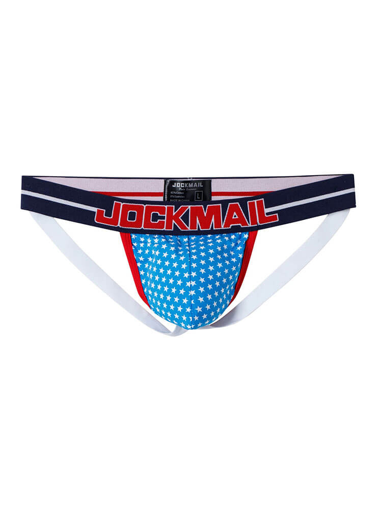 Men's Sexy Printed Low-Rise Cutout Jockstrap