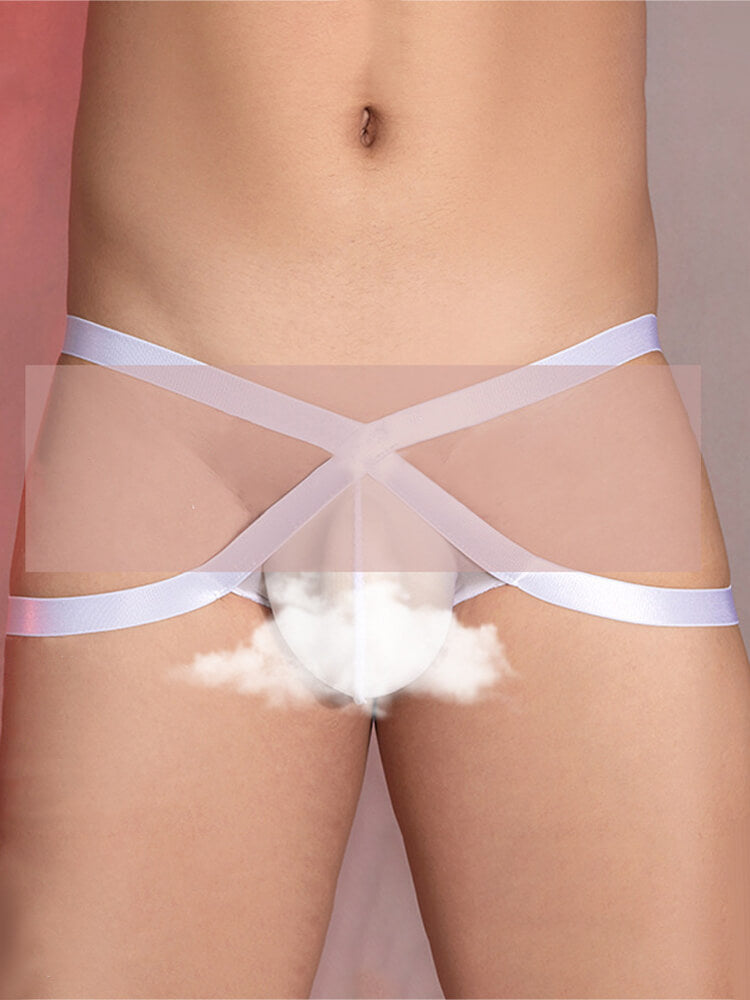 Men's Low-Rise Sexy Cut-Out Strappy Thong