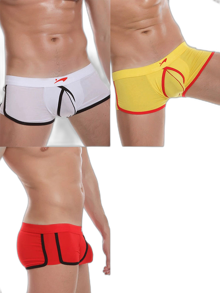 3 Pack Men's Modal U-convex Large Pouch Breathable Trunks