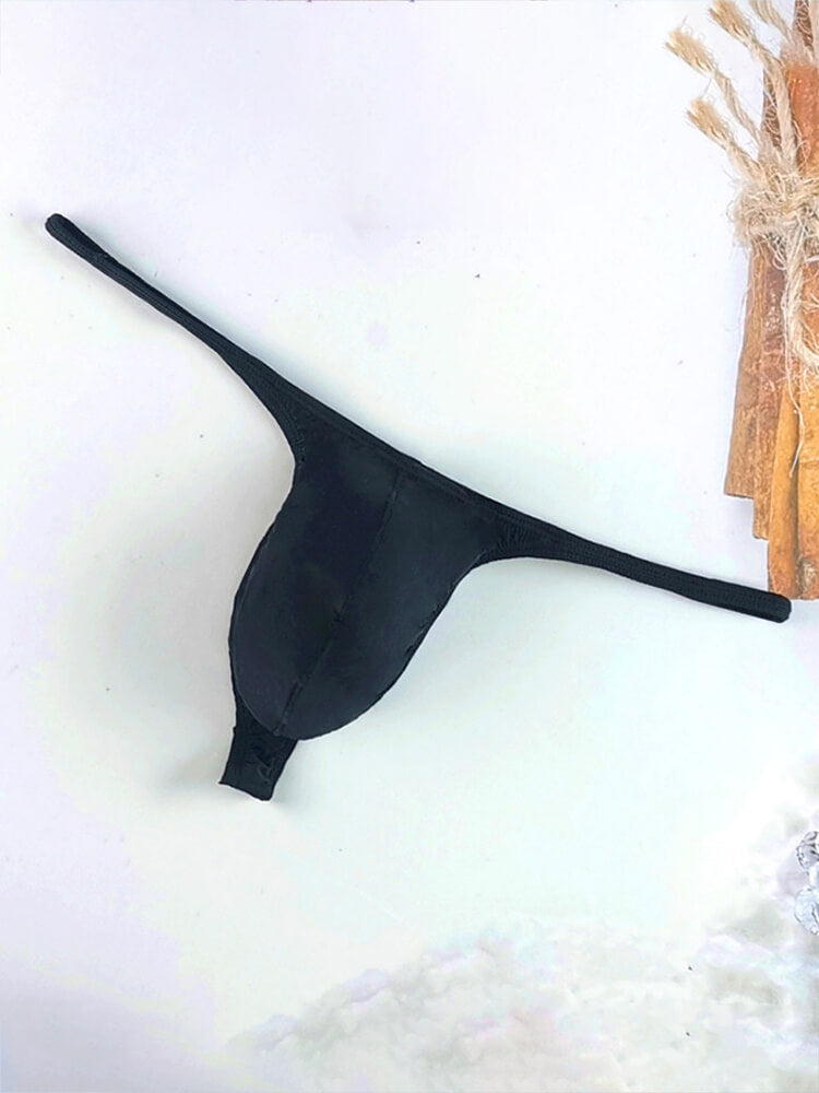 Men's Sexy Low-Rise Thin-Strap Light Ice Silk Thong