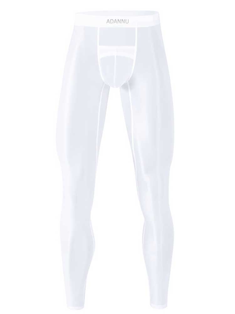 Men's Sexy Ultra-Thin Athletic Long Base Layer Tights Pants