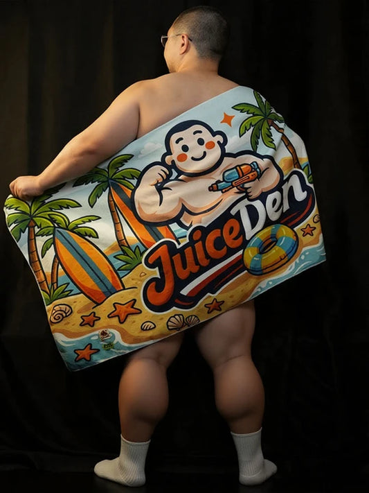 Men's Cartoon Print Thick Polyester Beach Towel