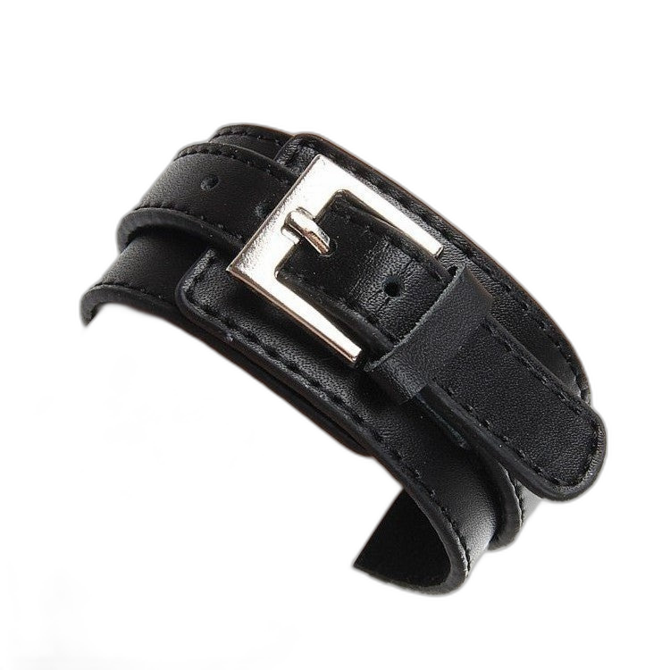 Adjustable Leather Buckle Bracelet