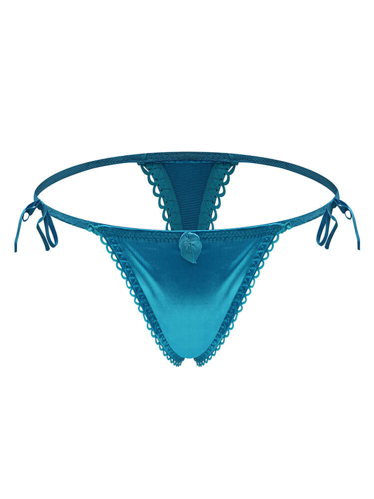 Men's Sexy Low-Rise Thin Strap Lace-Up Thong