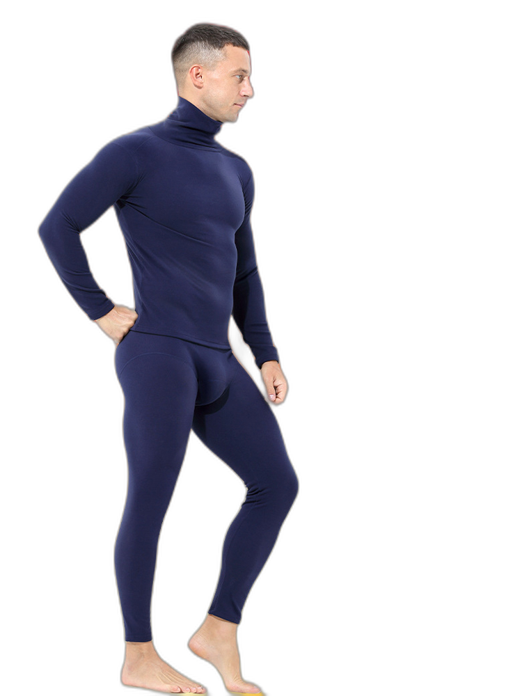Men's Mid-high Collar Warm Cold-proof Long-sleeved Bottoming Shirt