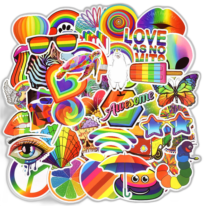 50 Rainbow Stickers