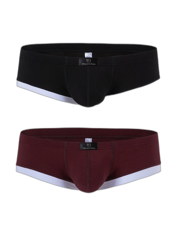 2 Pack Men's Ultra-Soft Modal Breathable Seamless Comfort Low-Rise Trunks