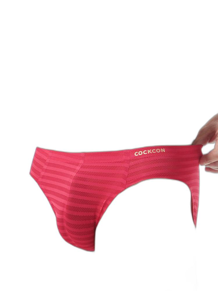 3 Pack Men's Mesh Nylon Breathable Solid Color Bikini
