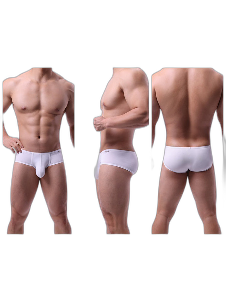 2 Pack Men's Low-Rise Contoured Pouch Stretch Fit Sporty Cut Trunks