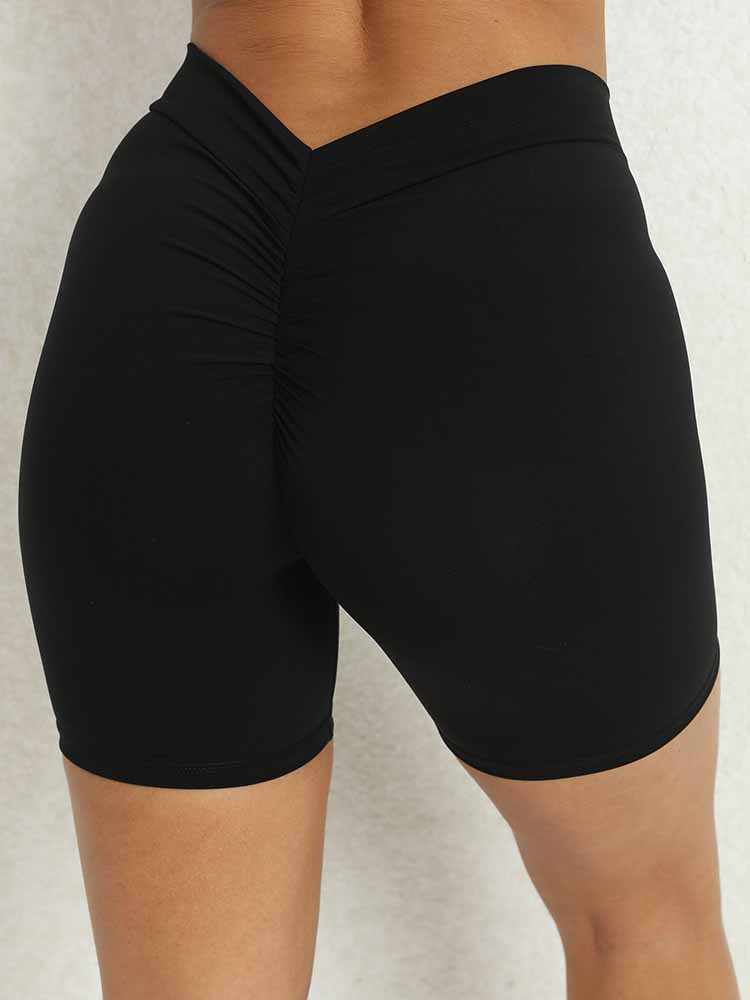V Back Waist Tight Hip Yoga Fitness Shorts